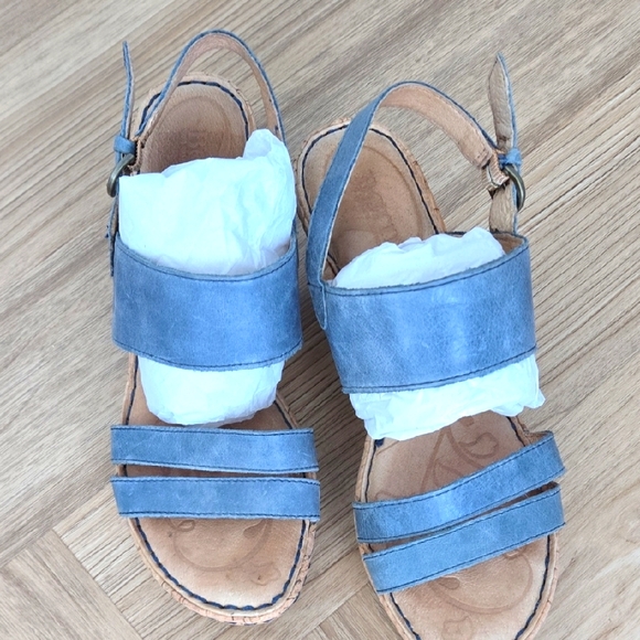Born Shoes - BORN Blue Strappy Sandals 8M